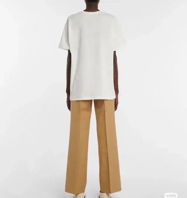 Reference photo: a white oversized cotton T-shirt shown from the back on a model.